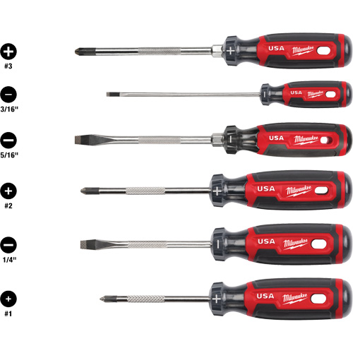 Cushion Grip Screwdriver Set, 6 Pcs. Mukwa Safety Services