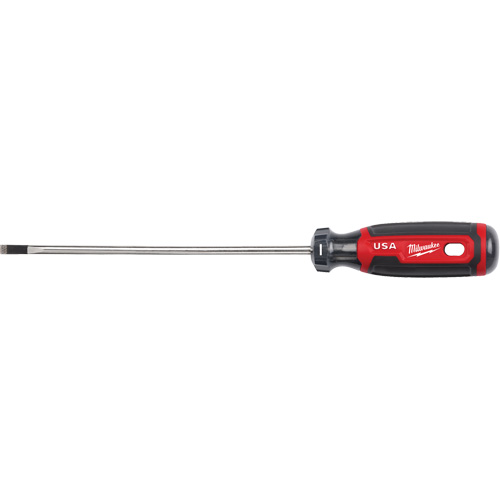 Cabinet Screwdriver, 3/16" Tip, Round, 254 mm L, Cushion Grip Handle Mukwa Safety Services