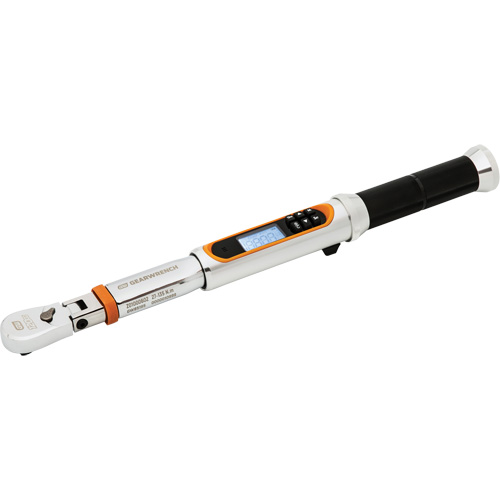 Cl&eacute; dynamom&eacute;trique &agrave; t&ecirc;te flexible 120XP avec angle, &eacute;lectronique, Entraînement 3/8" carr&eacute;, 120 - 1200 lb-pi Mukwa Safety Services