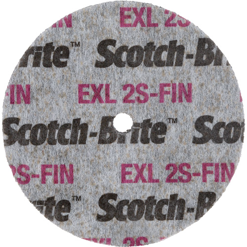 Meule homog&egrave;ne Scotch-Brite EXL, 3" x 1/2", Arbre de 1/4" Mukwa Safety Services