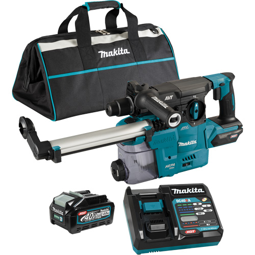 XGT Brushless Cordless SDS-Plus Rotary Hammer with DX10 Dust Extraction Attachment, 40 V, 1-3/16", 3 ft-lbs, 0-840 RPM Mukwa Safety Services