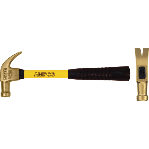 Curved-Claw Nail Hammer, 1 lbs. Head Weight, 14" L Mukwa Safety Services