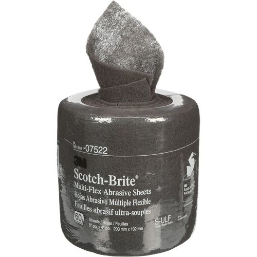 Rouleaux de feuilles Scotch-Brite, Carbure de silicium, 8", Grain Ultra fin Mukwa Safety Services
