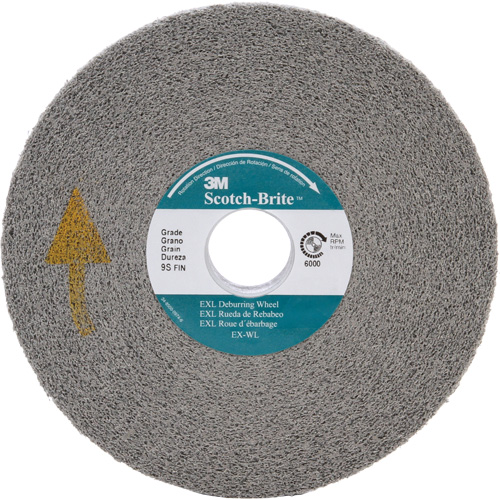 Scotch-Brite EXL Deburring Wheel, 6" x 1", 1" Arbor Mukwa Safety Services