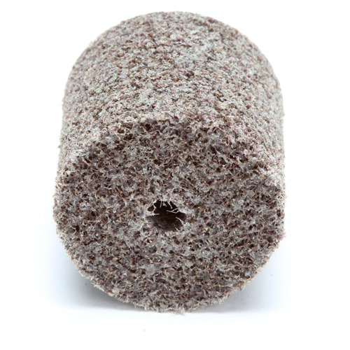 Meule d'abrasion et de polissage unitaris&eacute;e Scotch-Brite, 1" x 1", Arbre de 3/16"-7, Grain de Moyen, Oxyde d'aluminium Mukwa Safety Services