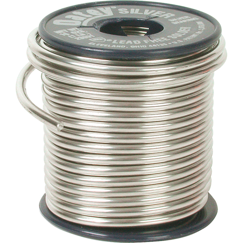 M&eacute;tal d'apport pour plomberie, Sans plomb, 60-100 % d'&eacute;tain 1-5 % de bismuth 1-5 % de cuivre 1-5 % d'argent, &acirc;me Plein, dia. 0,117" Mukwa Safety Services