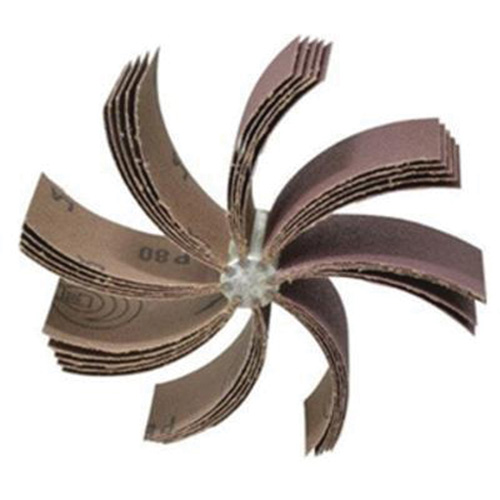 Outil de polissage d'al&eacute;sage &agrave; lamelles ordinaires B-830, Oxyde d'aluminium, Grain 80, 6-3/4" x 1-1/2" Mukwa Safety Services