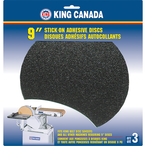 Disque de ponçage pour le bois, 9" dia., Grain 60 Mukwa Safety Services