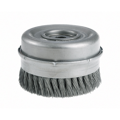 Brosses-boisseau &agrave; fils nou&eacute;s avec bride - Robustes, 4" dia. x 5/8"-11 arbre Mukwa Safety Services