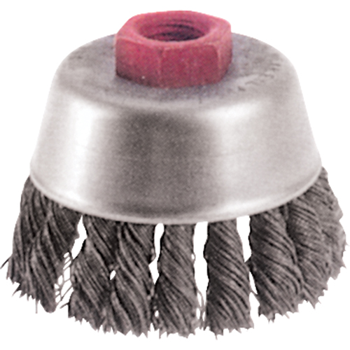 Brosses-boisseau &agrave; fils nou&eacute;s - Petites rectifieuses &agrave; grande vitesse, 2-3/4" dia. x M10x1,25 arbre Mukwa Safety Services
