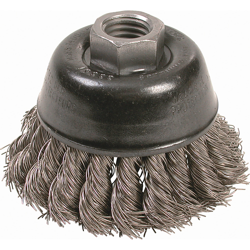 Brosses-boisseau &agrave; fils nou&eacute;s - Petites rectifieuses &agrave; grande vitesse, 2-3/4" dia. x 5/8"-11 arbre Mukwa Safety Services