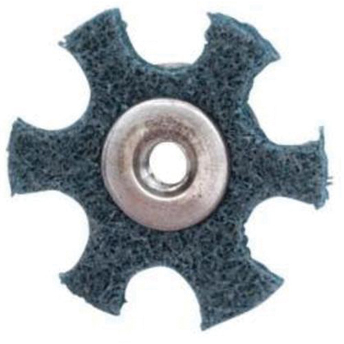 Disque abrasif en forme d'&eacute;toile pour pr&eacute;paration de surface Abrasotex , 1-1/2" dia., Grain Tr&egrave;s fin, Oxyde d'aluminium Mukwa Safety Services