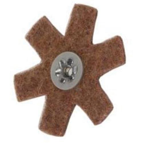 Disque abrasif en forme d'&eacute;toile pour pr&eacute;paration de surface Abrasotex , 3" dia., Grain Cors&eacute;, Oxyde d'aluminium Mukwa Safety Services