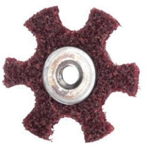 Disque abrasif en forme d'&eacute;toile pour pr&eacute;paration de surface Abrasotex , 4" dia., Grain Moyen, Oxyde d'aluminium Mukwa Safety Services