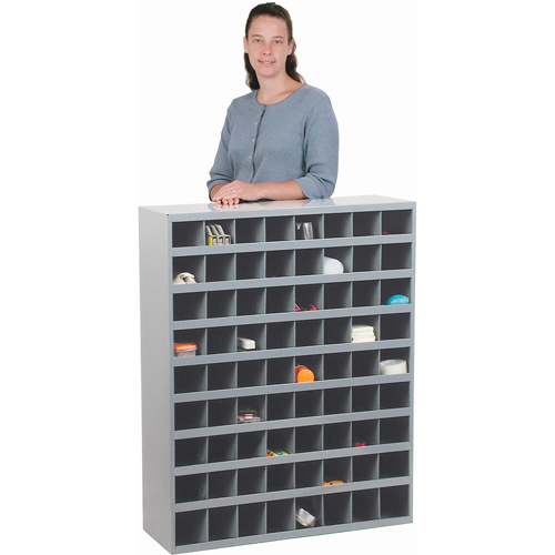 Armoires pour bacs de rangement en acier, 33-3/4" la x 12" p x 42" h, Gris Mukwa Safety Services