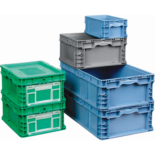 StakPak Plus 4845 System Containers, 15" W x 12" D x 7.5" H, Medium Green Mukwa Safety Services
