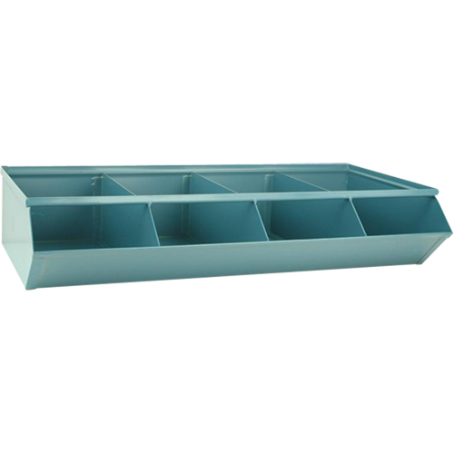 Sectional Bin Units, 100 lbs. Cap., 37" W x 18-3/4" D x 7-1/2" H, Blue Mukwa Safety Services