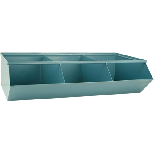 Sectional Bin Units, 100 lbs. Cap., 37" W x 20-1/2" D x 9-1/2" H, Blue Mukwa Safety Services