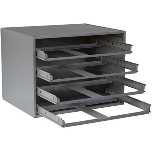 Casiers pour boîtes &agrave; compartiments, Acier, 4 compartiments, 20" la x 15-3/4" p, 15" h, Gris Mukwa Safety Services
