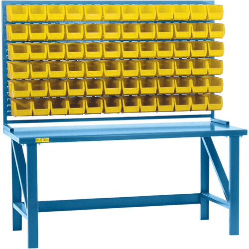 Rayonnage &agrave; persienne avec bacs, 36 bacs, 72" la x 15" p x 40" h Mukwa Safety Services