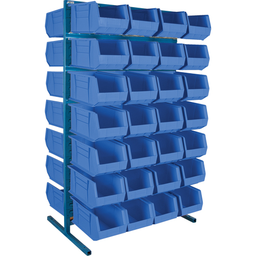 Double-Sided Stationary Bin Rack, 36" W x 24" D x 61" H, 56 Bins Mukwa Safety Services