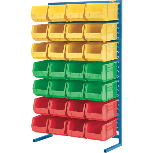 Stationary Bin Racks  -Single-Sided - Rack Only, 36" W x 12" D x 61" H Mukwa Safety Services