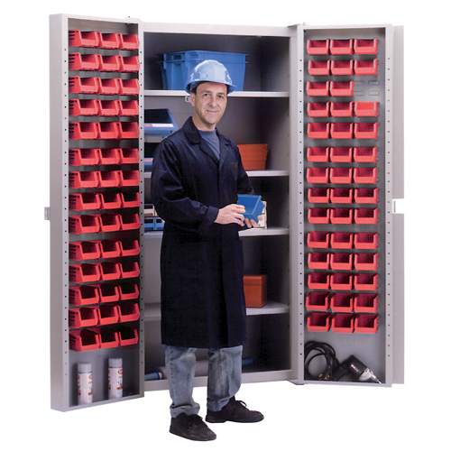 Armoire &agrave; combinaison avec porte creuse, 38" la x 24" p x 72" h, 4 tablettes Mukwa Safety Services