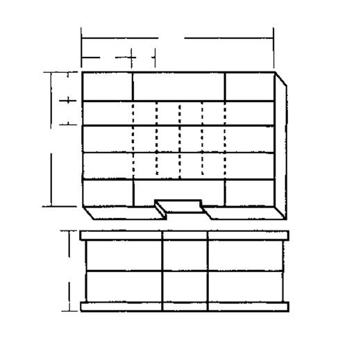 Boîte &agrave; compartiments, Plastique, 48 compartiments, 15-1/2" la x 11-3/4" p, 5" h, Gris Mukwa Safety Services