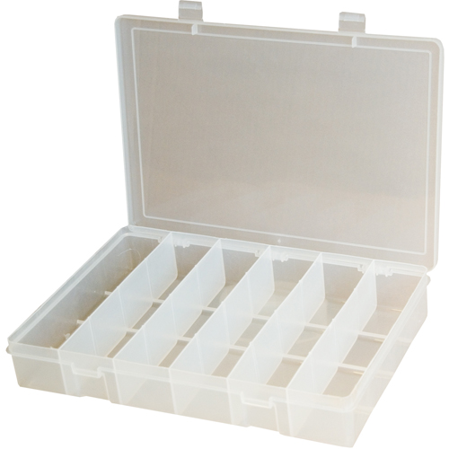Boîtes &agrave; compartiments compactes en polypropyl&egrave;ne, 11" la x 6-3/4" p x 1-3/4" h, 6 compartiments Mukwa Safety Services