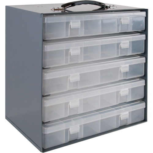 Compartment Box Cabinets, Steel, 5 Slots, 11-1/4" W x 6-3/4" D x 10-3/4" H, Grey Mukwa Safety Services