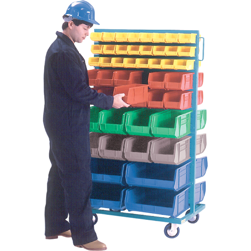 Mobile Bin Racks - Double Sided, 0 Bins, 36" W x 24" D x 67-1/2" H Mukwa Safety Services