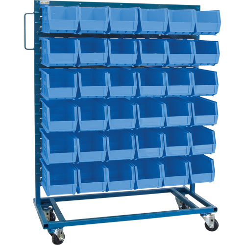 Support mobile pour bacs &agrave; un c&ocirc;t&eacute;, &agrave; un c&ocirc;t&eacute;, 36 bacs, 36" la x 16" p x 46-1/2" h Mukwa Safety Services