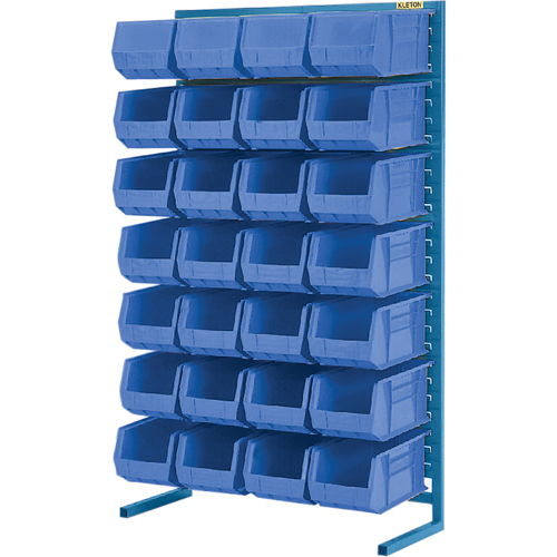 Single-Sided Stationary Bin Rack, 36" W x 12" D x 61" H, 28 Bins Mukwa Safety Services