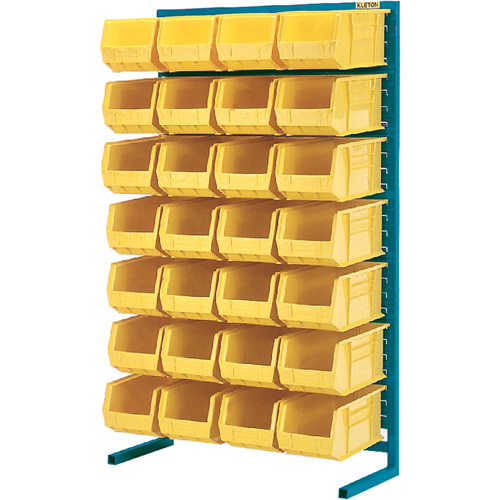 Single-Sided Stationary Bin Rack, 36" W x 12" D x 61" H, 28 Bins Mukwa Safety Services