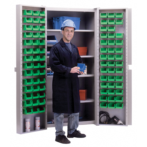 Armoire &agrave; combinaison avec porte creuse, 38" la x 24" p x 72" h, 4 tablettes Mukwa Safety Services