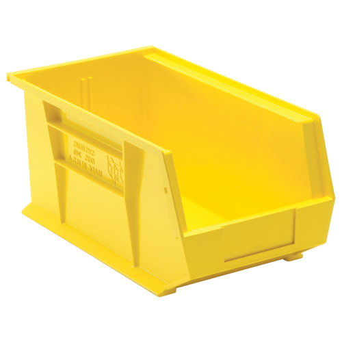Ultra Stack & Hang Bin, 8-1/4" W x 7" H x 14-3/4" D, Yellow Mukwa Safety Services