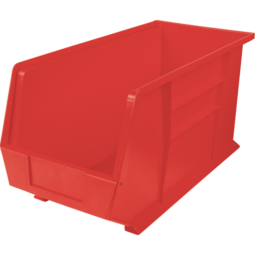 Ultra Stack & Hang Bin, 8-1/4" W x 9" H x 18" D, Red Mukwa Safety Services
