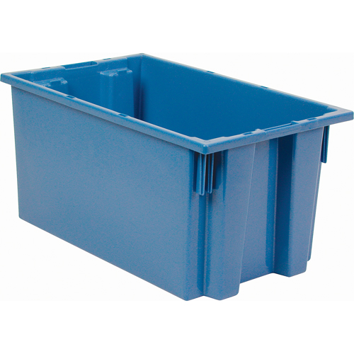 Contenants Stack & Nest, 9" x 18" x 11", Bleu Mukwa Safety Services