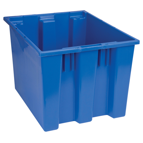 Stack & Nest Totes, 13" x 19.5" x 15.5", Blue Mukwa Safety Services
