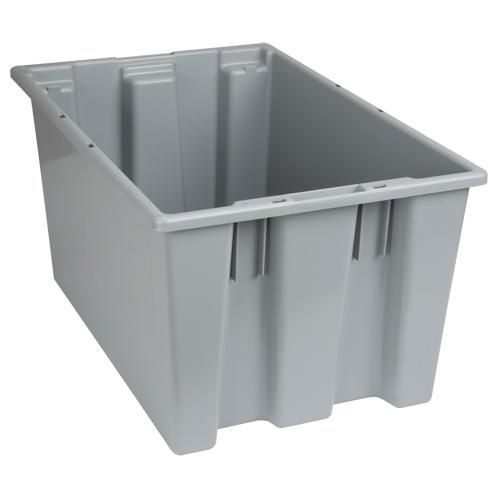 Contenants Stack & Nest, 12" x 23,5" x 15,5", Gris Mukwa Safety Services