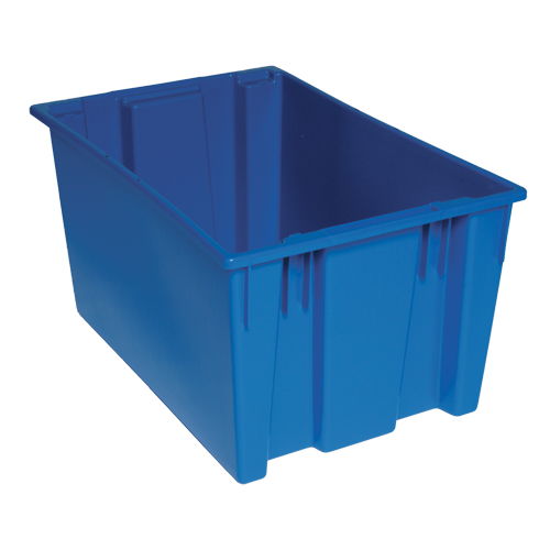 Contenants Stack & Nest, 15" x 29,5" x 19,5", Bleu Mukwa Safety Services