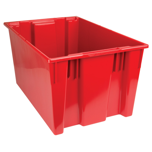Stack & Nest Totes, 15" x 29.5" x 19.5", Red Mukwa Safety Services