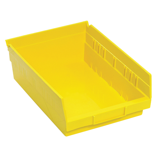 Bacs de rangement pour tablettes, 8-3/8" la x 4" H x 11-5/8" p, Jaune, Capacit&eacute; 30 lb Mukwa Safety Services