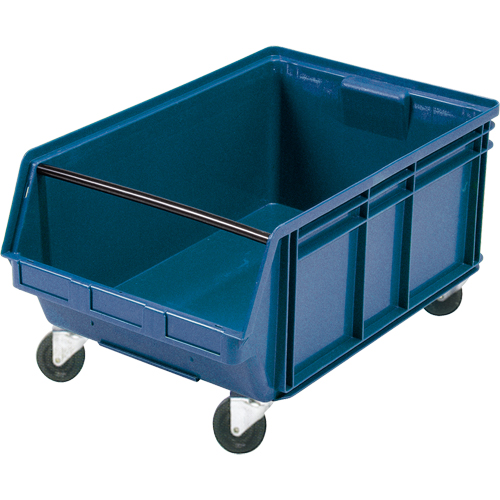 Mobile Giant Stacking Bin, 11-7/8" H x 18-3/8" W x 29" D, 150 lbs. Capacity, Blue Mukwa Safety Services