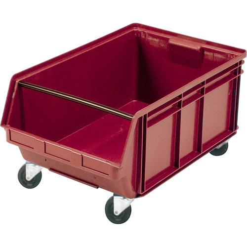 Bac g&eacute;ant empilable et mobile, 11-7/8" ha x 18-3/8" la x 29" p, Capacit&eacute; de 150 lb, Rouge Mukwa Safety Services