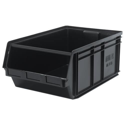 Bac MAGNUM en mat&eacute;riau recycl&eacute;, 11-7/8" ha x 18-3/8" la x 29" p, Capacit&eacute; de 150 lb, Noir Mukwa Safety Services