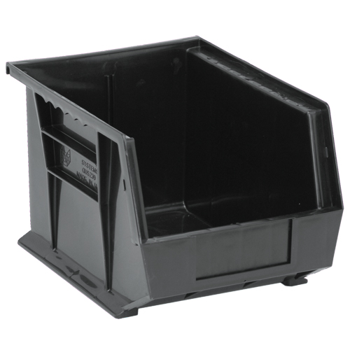 Bacs ultra empilable & suspendable, 8-1/4" la, 7" h x 10-3/4" p, Noir Mukwa Safety Services
