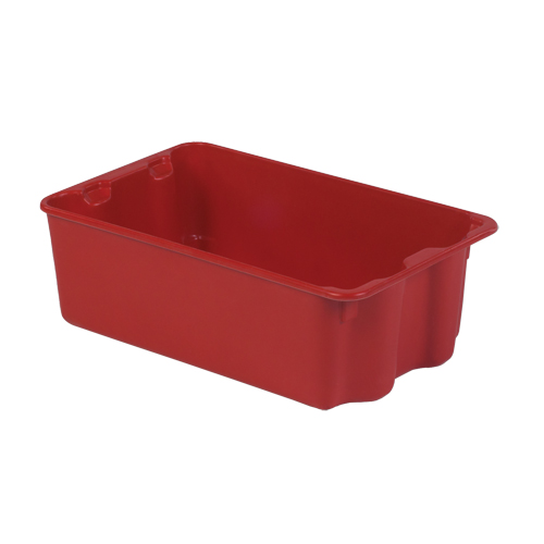 Polylewton Stack-N-Nest&reg; Containers, 7.9" x 24" x 14.1", Red Mukwa Safety Services