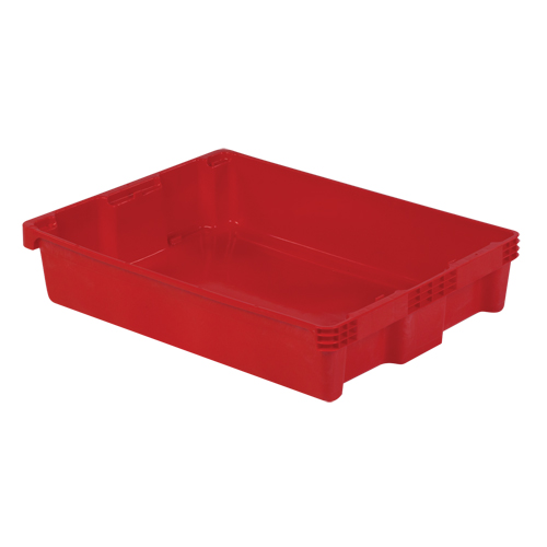 Polylewton Stack-N-Nest&reg; Containers, 6.1" x 29.6" x 22.4", Red Mukwa Safety Services