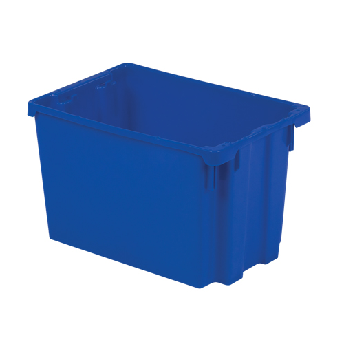 Polylewton Stack-N-Nest&reg; Containers, 12.1" x 19.4" x 12.9", Blue Mukwa Safety Services